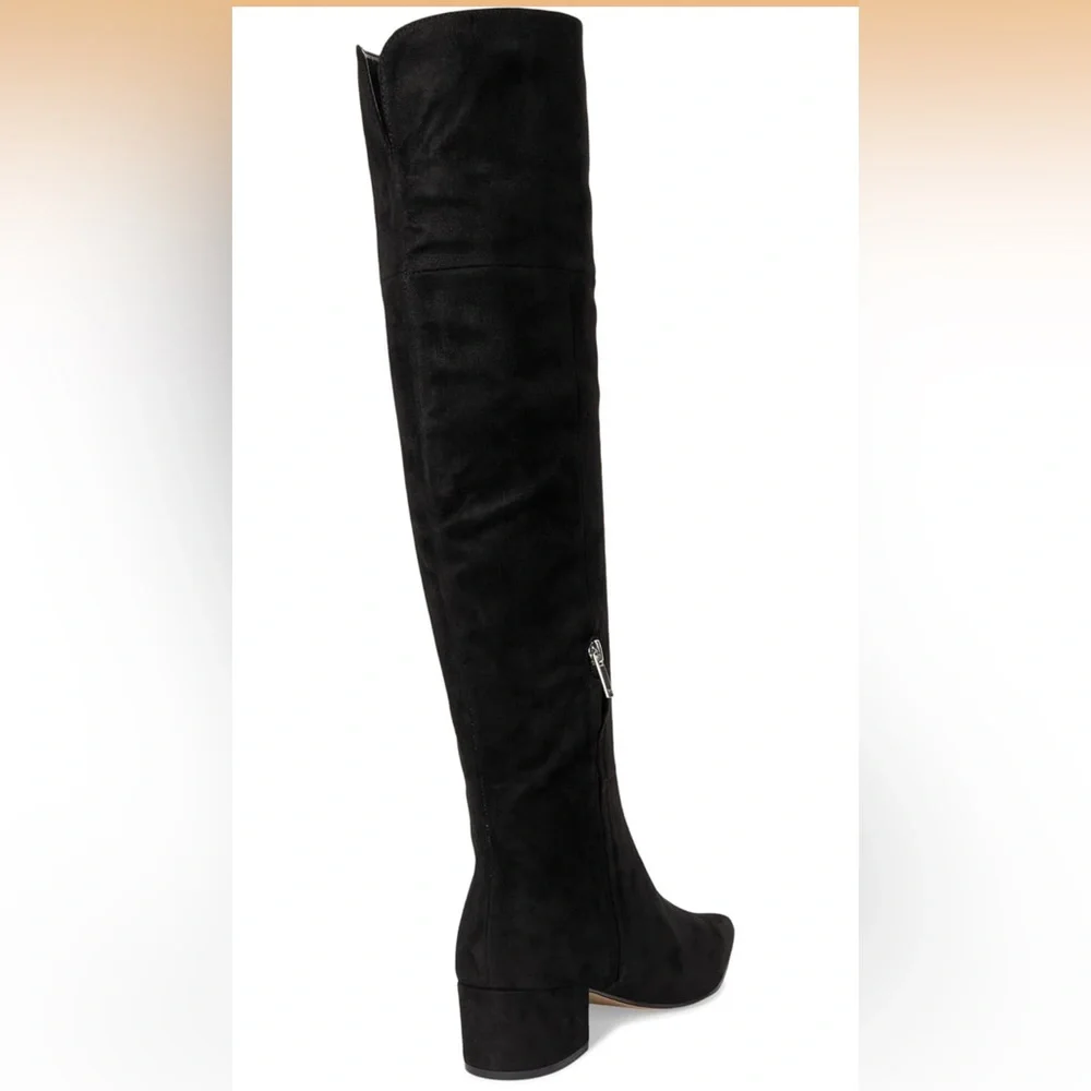 NEW Marc Fisher Women's LTD Lottie Over The Knee Black Suede Dress Boots 5.5 - Picture 3 of 7
